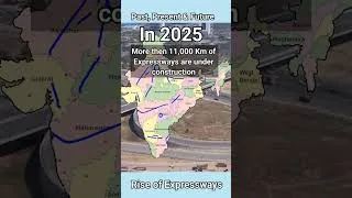 Thumbnail: Rise of Expressways with map #shorts & upcoming Under construction Expressways