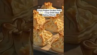 Thumbnail: Crispy Pepper Chicken Potli! 🥟✨ | Cozy Ghibli Style Baking