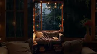 Thumbnail: Fell asleep to this rain sound and view, pure peace 🌧️ #shorts #sleepvibes #cozyaesthetic  #4kloop