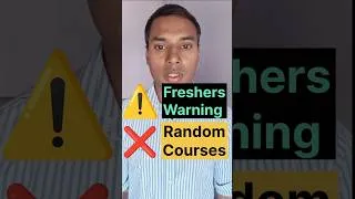 Thumbnail: Freshers Biggest Career Mistake 🚨 Stop Doing Random Courses #trending  #shorts  #job