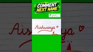 Thumbnail: Aishwarya Name design | #shorts #caligraphy #name #nameart