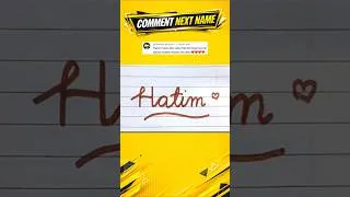 Thumbnail: Hatim name design  caligraphy | #shorts #name #nameart #design