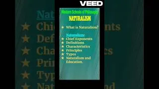 Thumbnail: "Naturalism" #Philosophy #WesternSchoolsOfPhilosophy #PhilosophyOfEducation