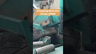 Thumbnail: This is how tires are recycled into bricks — ASMR version. #upcycle #asmr #howitsmade