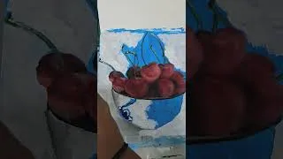 Thumbnail: Cherry Still Life #stilllife #oilpainting #realism #painting #cherries