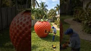 Thumbnail: Gigantic AI Strawberry Growing in a Real Farm 🍓🤯 | Viral AI Shorts