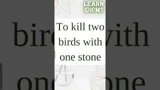 Thumbnail: Learn Idioms | To kill two birds with one stone | #shorts #english #vocabulary @Internet Learning