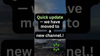 Thumbnail: 📢 We Moved to a New Channel  |  Subscribe Now- @InterviewGIG2