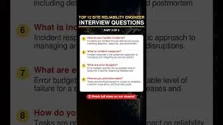 Thumbnail: #InterviewGuide Site Reliability Engineer Interview Questions #Shorts