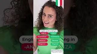 Thumbnail: Italian Shortcut: Words Ending in -ANCE become -ANZA in Italian