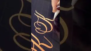 Thumbnail: Dipped in gold ink #procreatelettering