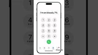 Thumbnail: I’m on 7% Battery | IPhoneDial #shorts