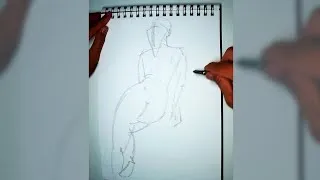 Thumbnail: Zero to Figure in 60 seconds : One Minute Figure Drawing in Real Time ⏱ No. 3 #shorts