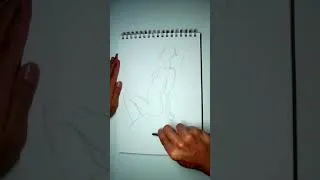 Thumbnail: Zero to Figure in 60 seconds : One Minute Figure Drawing in Real Time ⏱ No. 1 #shorts