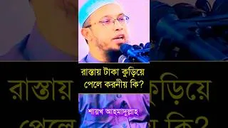 Thumbnail: রাস্তায় টাকা কুড়িয়ে পেলে করনীয় কি? #শায়খ_আহমাদুল্লাহ #islamicshorts #shorts #shortsvideo #waz