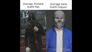 Thumbnail: Average Tryhard Outfit Fan VS. Average Sans Outift Fan #shorts #gta #gtaonline