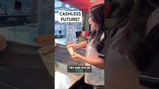 Thumbnail: Our CASH wasn’t accepted! 🤯 #cashless #economy