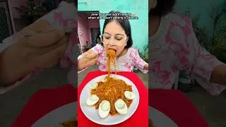 Thumbnail: Extra🥵Spicy🌶️Noodles🍝with boiled egg🥚Challenge🤤| Mom Recipe Channel @AnneMomTaste #egg #noodles