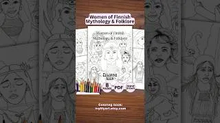 Thumbnail: Making "Women of Kalevala and Finnish folklore" coloring book