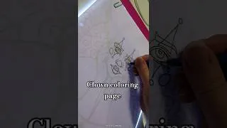 Thumbnail: Girl in clown makeup coloring page 🤡