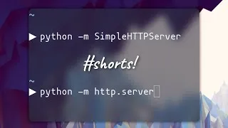 Thumbnail: One liner Python web server, make your life easier #shorts