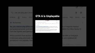 Thumbnail: GTA 6 is Unplayable #gta #gaming #gtaonline