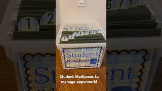 Thumbnail: Student Mailboxes to manage paperwork! #teacher #teacherresources #thirdgradeteacher #classroom