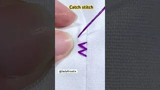 Thumbnail: Catch stitch tutorial #stitch