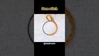 Thumbnail: Stem stitch tutorial | Basic hand stitch for beginners #beginnersstitch #handembroidery