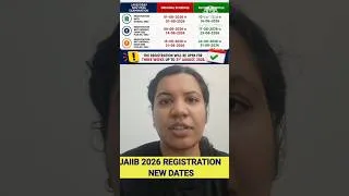 Thumbnail: JAIIB 2026 New Registration Dates | shorts