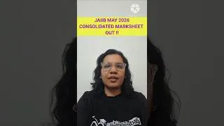 Thumbnail: JAIIB MAY 2026 CONSOLIDATED MARKSHEET OUT | shorts