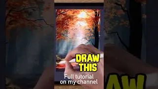 Thumbnail: EASY PROCREATE drawing tutorial - Fall autumn path #procreate #landscapedrawing #procreateart