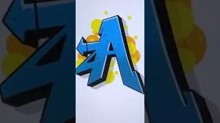 Thumbnail: Graffiti Letter A - alphabet A to Z drawing tutorial #graffitiletters #procreate
