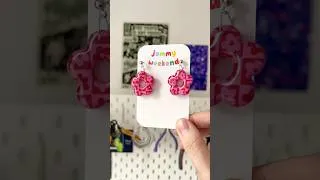 Thumbnail: make flower earrings with me!🌸 #etsyvlog #diy #craft #earrings #polymerclay #clay #clayart #artist