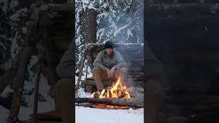 Thumbnail: Freezing Winter Camping Alone - Bushcraft Fire Technique