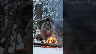Thumbnail: Freezing Winter Camping Solo - Survival Shelter Build