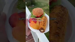 Thumbnail: enjoying the last bits of summer ☀️ 🍔🌽🍑 #summer #cooking #cozy #weekend