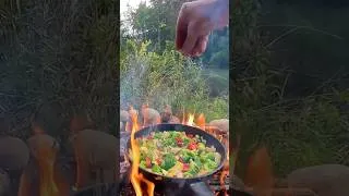 Thumbnail: Campfire Cooking ASMR 🍳🔥