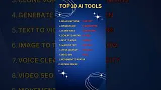 Thumbnail: Best 10 AI tools (See before 2024) #facts #ai