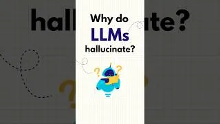 Thumbnail: Why LLMs Hallucinate: The Truth Behind Confident But Wrong AI Answers 🤖  #llm #openai #aishorts