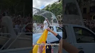 Thumbnail: Pope Leo in Barcelona before he blesses the Sagrada Familia. 🙏
