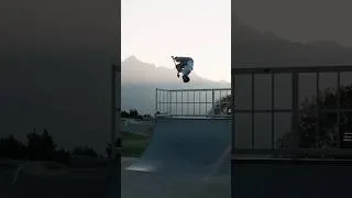 Thumbnail: Double flair at 6am 😵‍💫🌄 #scootering #skatepark #shorts