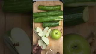 Thumbnail: Cucumber Green Apple Ginger Juice #vegan #detox #weightloss #healthy #viral #shorts