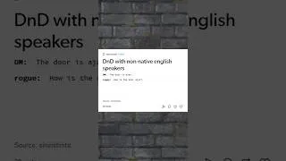 Thumbnail: DnD with non-native english speakers