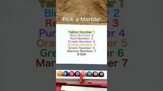 Thumbnail: 8 Pool Balls Sand Marble Race  #marblesrace #marblerally #chooseyourmarble