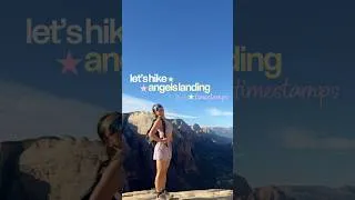 Thumbnail: hiking angels landing timestamped at Zion national park during sunrise #hikingvlog