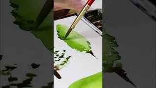 Thumbnail: Watercolor Cypress Tree Painting Tip: Easy Leaf Dot Technique