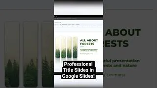 Thumbnail: Professional Title Slides in Google Slides under 45 seconds! #googleslides #googleslidestutorial