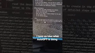 Thumbnail: AutoGPT is doing something that is taking a long time. Looks like it is scanning a file system.