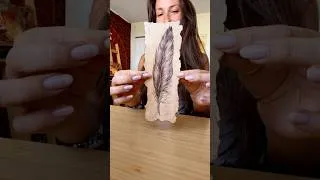 Thumbnail: I had a dream of an ancient feather🪶… so I drew it #asmr